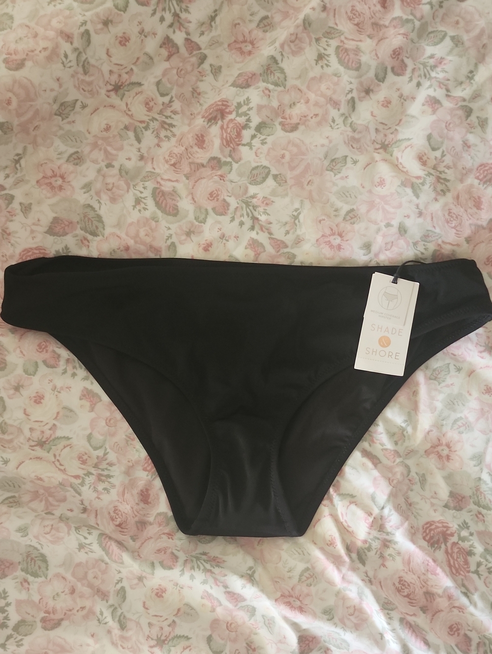 Shade & Shore Black Bikini Bottom - Classic Low-Rise